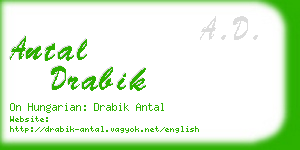 antal drabik business card